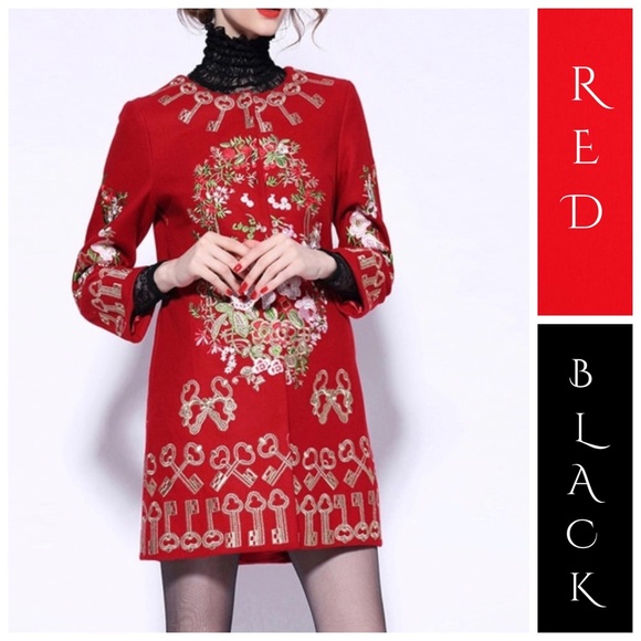 Jackets & Blazers - 🥀 The Larie Cashmere Embroidery Jacket